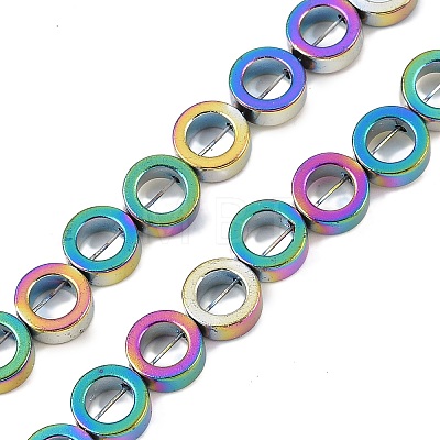 Baking Painting Synthetic Non-magnetic Hematite Beads Strands G-A234-H03-01A-1