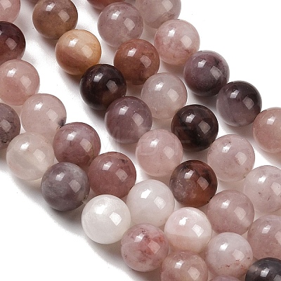 Natural Violet Strawberry Quartz Beads Strands G-P530-B02-03-1