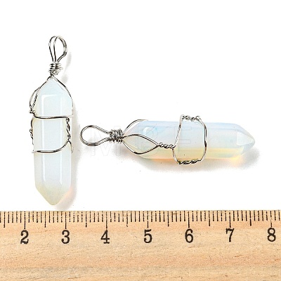 Opalite Double Terminal Pointed Pendants G-H308-05P-05-1