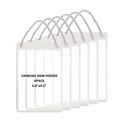 Erasable PVC Hanging Price Tags with Rope CDIS-WH0021-069A-02-1