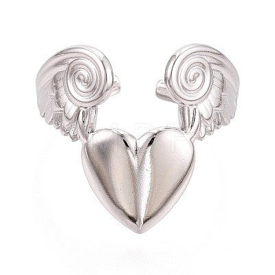 Adjustable 304 Stainless Steel Cuff Rings for Women RJEW-N052-04P-1