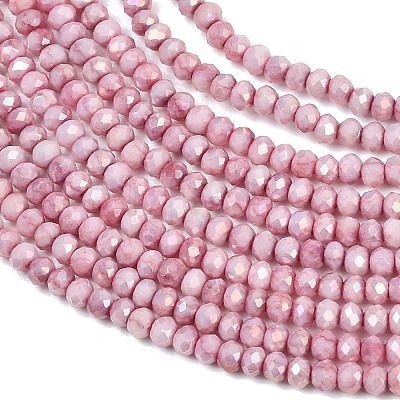 Electroplate Rondelle Glass Beads Strands GL-T021-2x2.5mm-17-24-1