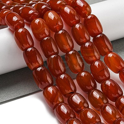 Natural Banded Agate/Striped Agate Beads Strands G-A223-D12-01B-1