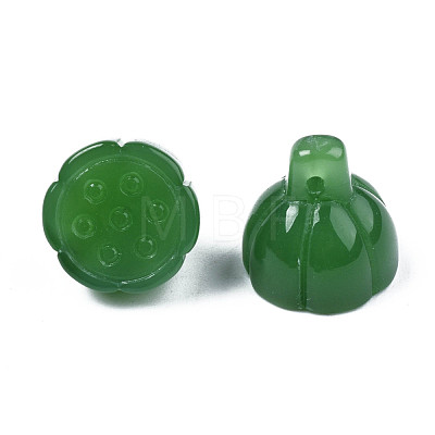 Imitation Jade Glass Charms X-GLAA-S054-24B-1