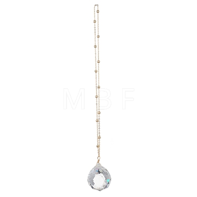 Glass Round Window Hanging Suncatchers HJEW-JM04522-01-1