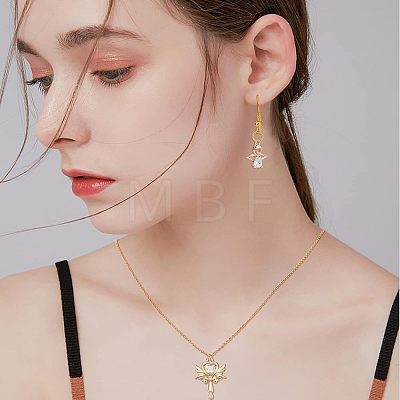 20Pcs 2 Style Rack Plating Brass Micro Pave Clear Cubic Zirconia Pendants KK-FH0004-22-1