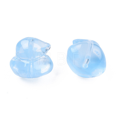 Transparent Spray Painted Glass Beads GLAA-N035-023-C03-1