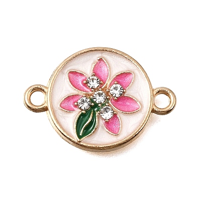 Alloy Rhinestone Enamel Connector Charms FIND-E049-11B-KCG-1