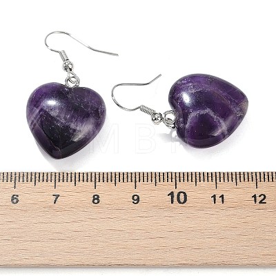 Natural Amethyst Dangle Earrings EJEW-E218-06P-1