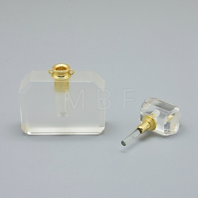 Synthetic Quartz Openable Perfume Bottle Pendants G-E556-08A-1