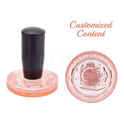 Custom Acrylic Rubber Stamp Vintage Stamp Seal Personalized Clear Acrylic Stamps with Plastic Handle for DIY Scrapbooking Envelope Card Making AJEW-GL0001-27-1