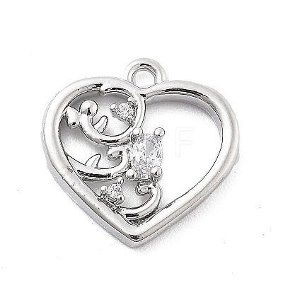 Brass Micro Pave Cubic Zirconia Pendants KK-H511-01P-04-1