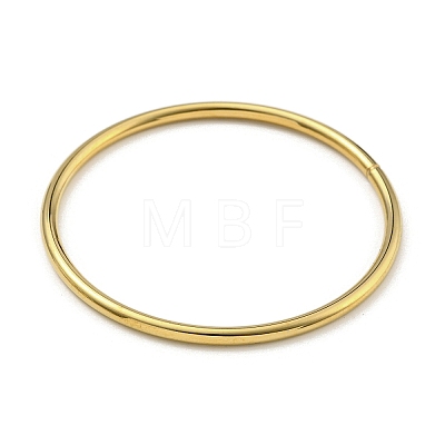 7Pcs PVD Vacuum Plating 202 Stainless Steel Plain Ring Bangle Sets BJEW-M317-16D-G-1