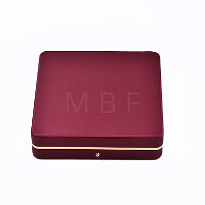 Imitation Leather Jewelry Set Box LBOX-S001-001-1