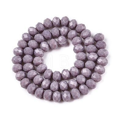 Opaque Solid Color Imitation Jade Glass Beads Strands EGLA-A044-P8mm-D13-1