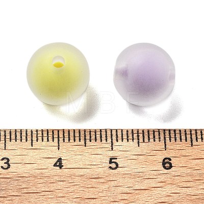 Frosted Transparent Acrylic Beads OACR-A032-14C-1