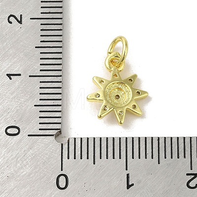 Brass Micro Pave Cubic Zirconia Charms KK-M283-23A-01-1