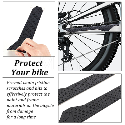Silicone Bicycle Down Tube Frame Protectors AJEW-WH0317-16-1