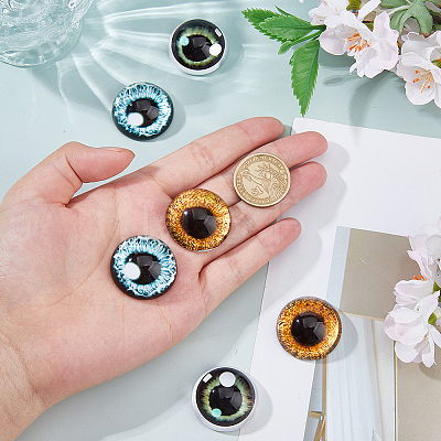 Glass Cat Eye Decorative Eye Piece DIY-WH0671-559A-1