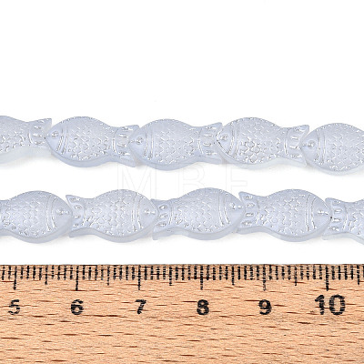 Frosted Glass Beads Strands GLAA-T023-40C-03-1