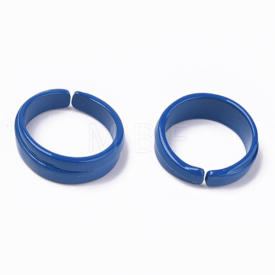 Spray Painted Alloy Cuff Rings RJEW-T011-28C-RS-1