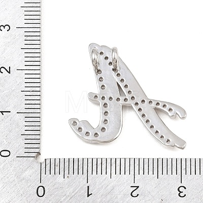Brass Micro Pave Clear Cubic Zirconia Pendants CU-CBA8481-01P-A-1