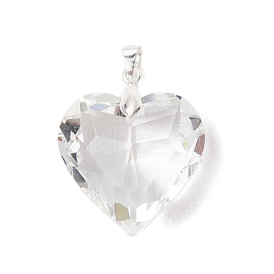 Transparent Glass Pendants PALLOY-JF05262-01-1