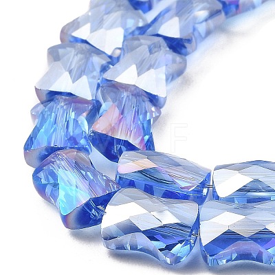 AB Color Plated Transparent Glass Beads Strands EGLA-P051-06A-A11-1