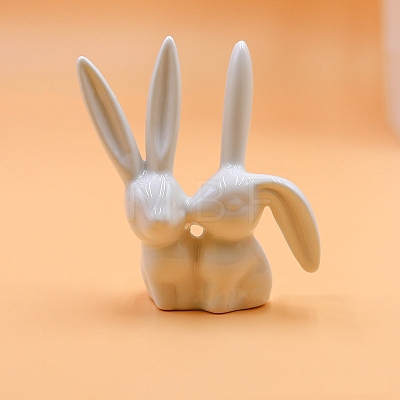 Porcelain Rabbit Sculpture Display Decorations PW-WG617B0-01-1