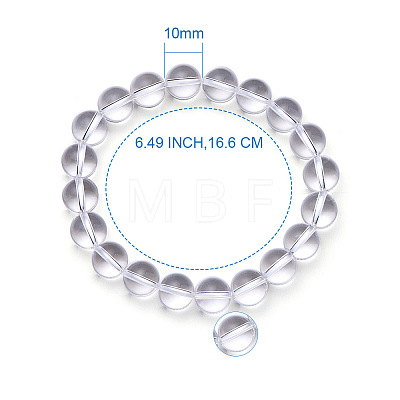 Natural Crystal Round Beads Stretch Bracelets BJEW-PH0001-10mm-07-1