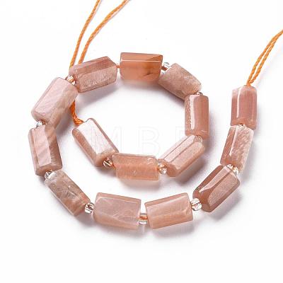 Natural Sunstone Beads Strands G-S345-8x11-011-1
