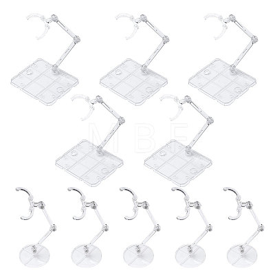 Globleland 10Pcs 2 Styles Plastic Model Assembled Action Figure Display Holders FIND-GL0001-79-1