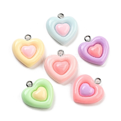 Opaque Resin Pendants RESI-G101-02-1