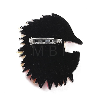 Fashion Hedgehog Acrylic Badge JEWB-C013-05-1