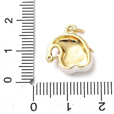 Brass Micro Pave Cubic Zirconia Pendants KK-I383-01G-01-1