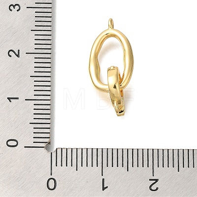 Brass Fold Over Clasps KK-K389-110G-1