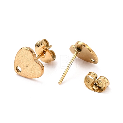 Ion Plating(IP) 304 Stainless Steel Stud Earring Findings LS-STAS-I183-07A-07G-1