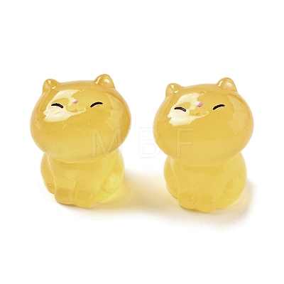 Luminous Resin Cute Little Cat Ornaments RESI-R459-01C-1