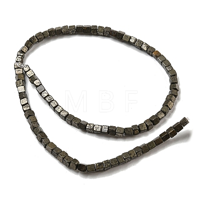 Natural Pyrite Beads Strands G-F631-K29-1