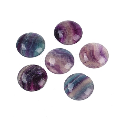 Natural Colorful Fluorite Cabochons G-H1596-FR-25mm-26-1