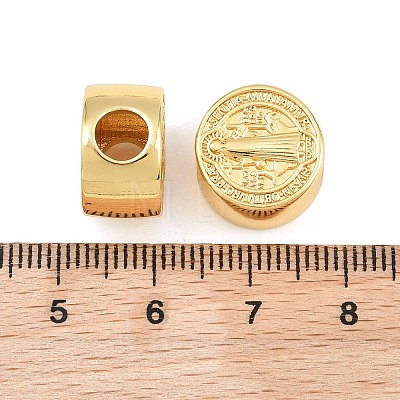 Brass European Beads KK-CBABBCE-01G-1