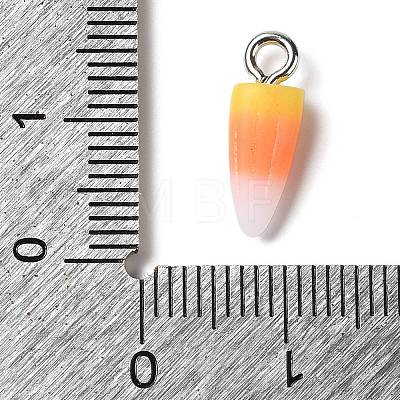 Halloween Opaque Resin Candy Corn Charms RESI-G102-01-1