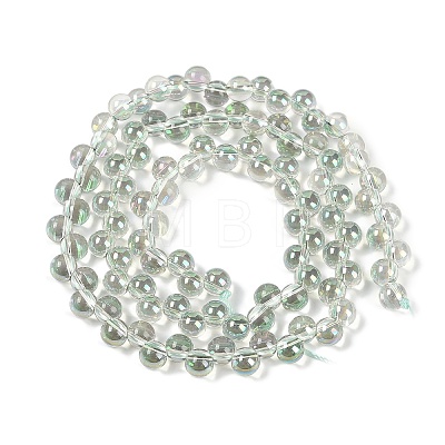 Electroplate Glass Beads Strands GLAA-Q105-01-1