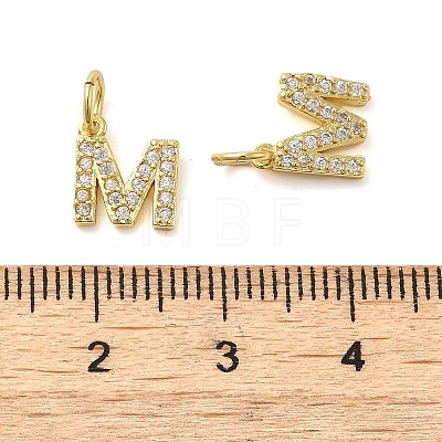Brass Micro Pave Cubic Zirconia Pendants KK-M273-02G-M-1