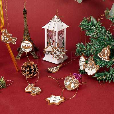 Christmas Theme Plastic Pendant Decorations HJEW-SZ0001-05-1