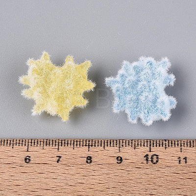 Flocking Opaque Acrylic Heart Beads OACR-T030-12M-1
