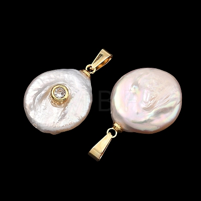 Baroque Natural Keshi Pearl Pendants PALLOY-JF05898-1