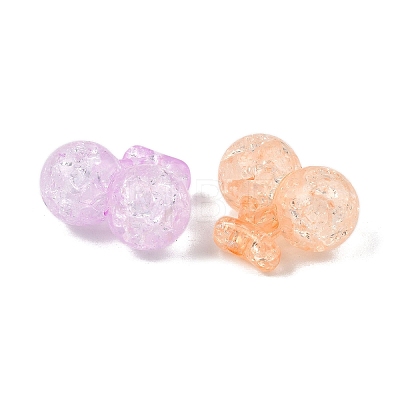 Transparent Crackle Acrylic Beads MACR-K361-22-1
