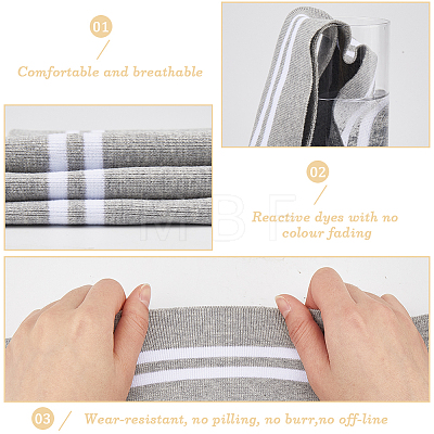 Polyester Elastic Ribbing Fabric for Cuffs DIY-WH0028-96C-1