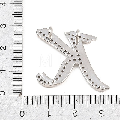 Brass Micro Pave Clear Cubic Zirconia Pendants CU-CBA8481-01P-K-1